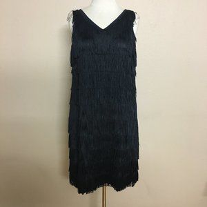 Black Fringe Flapper Dress Halloween Costume